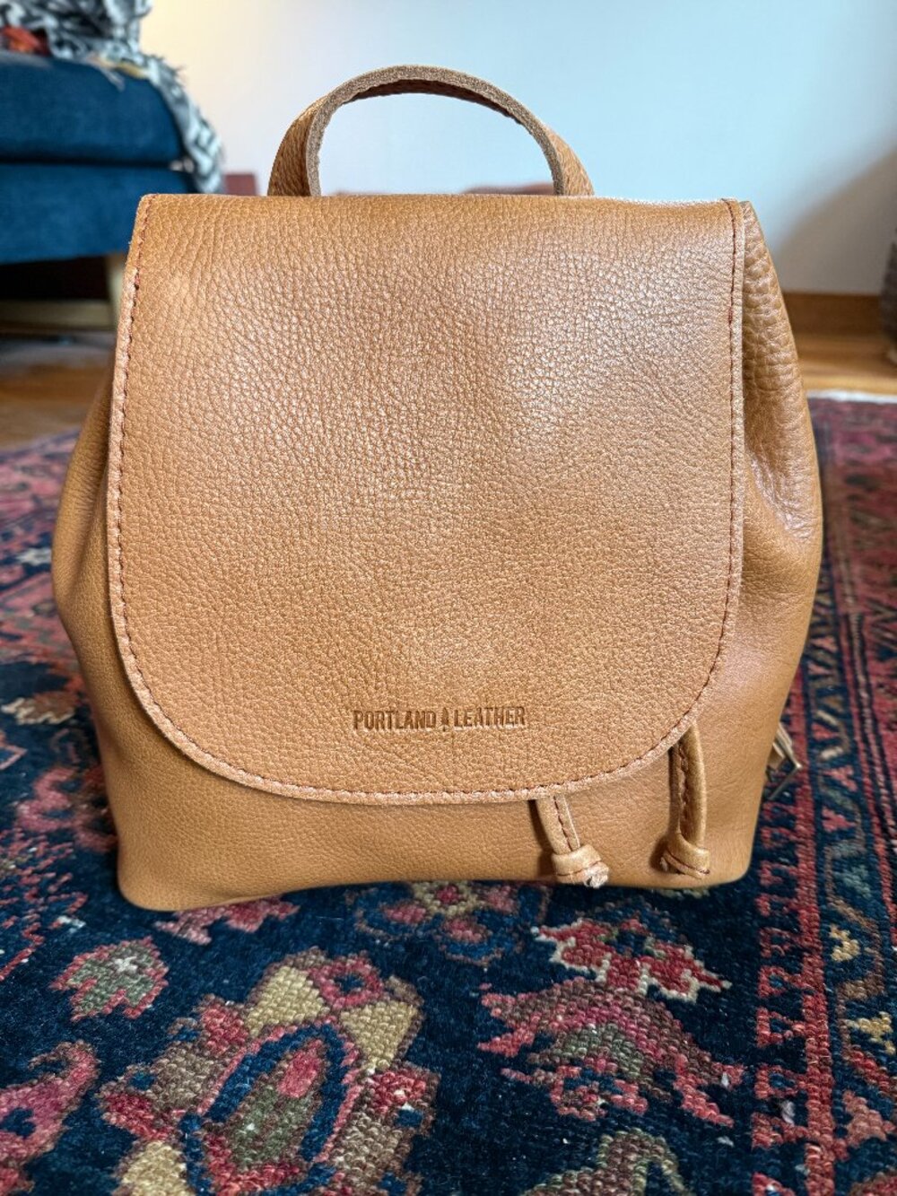 Portland Leather bucket backpack - never used!